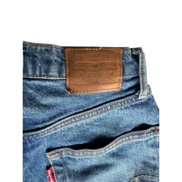 Levi's Womens Sz 27 Ribcage Straight Medium Wash Button Fly Denim Jeans - Picture 10 of 11